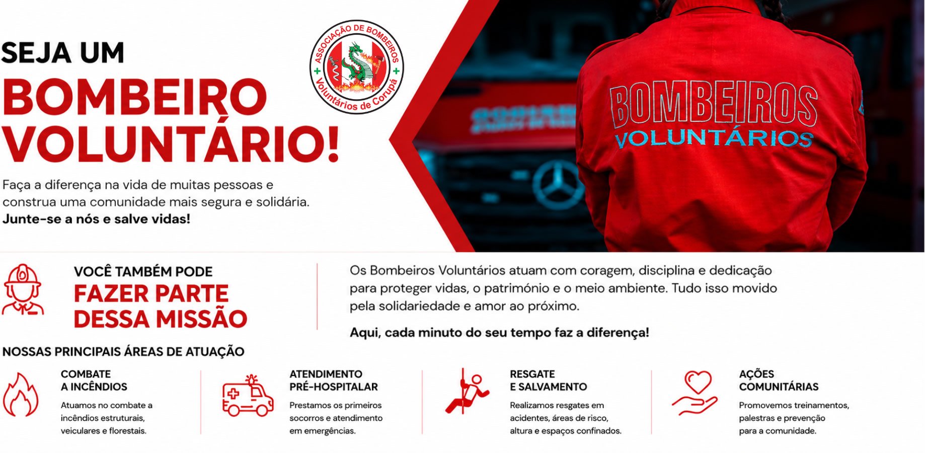 Seja um Bombeiro Voluntário